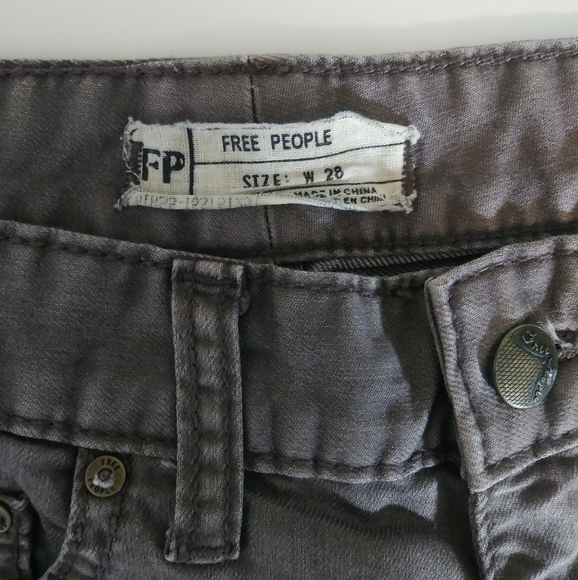 Free People Skinny Jeans Brown Purple Size W 28 - Picture 4 of 4